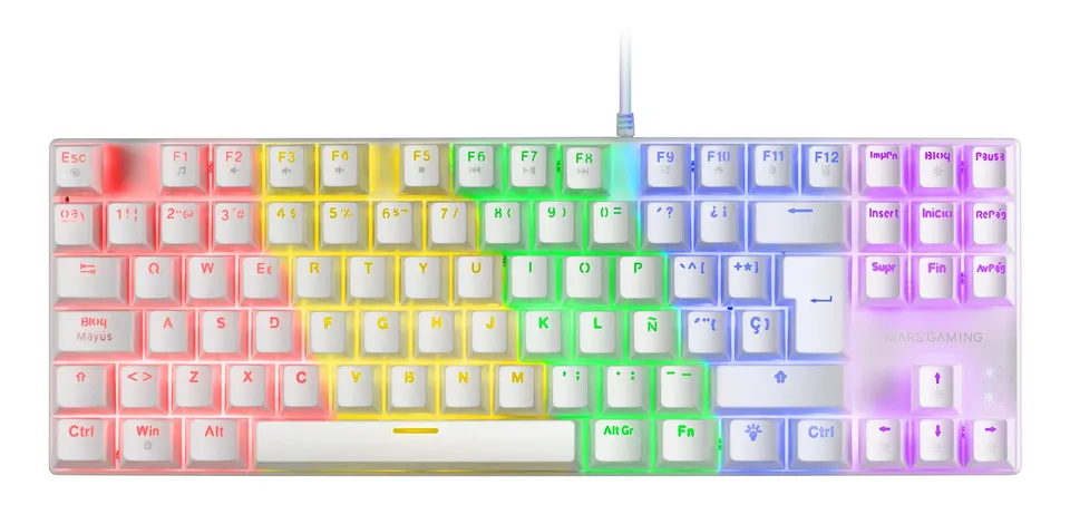 Mars Gaming MK80 Teclado USB Blanco QWERTY Español