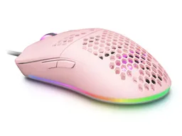 Mars Gaming MMAX Ratón Ultraligero 69g Óptico 12400DPI Chroma RGB Soft Rosa