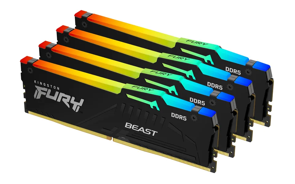 Kingston FURY Beast 128GB Kit de 4 DDR5-5200 CL40 RGB XMP