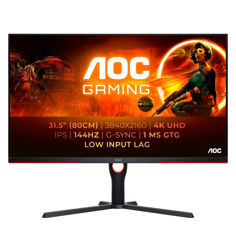 AOC U32G3X/BK 31.5" 4K UHD LED Monitor Black/Red
