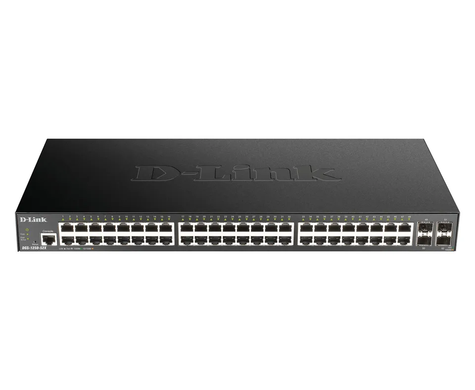 D-Link DGS-1250-52X Switch Gestionado L3 Gigabit Ethernet Negro
