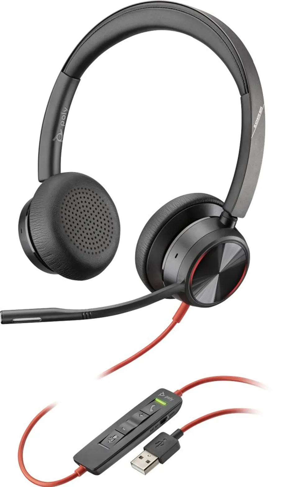 POLY Blackwire 8225 Auriculares Alámbricos Diadema Oficina USB Tipo A Negro