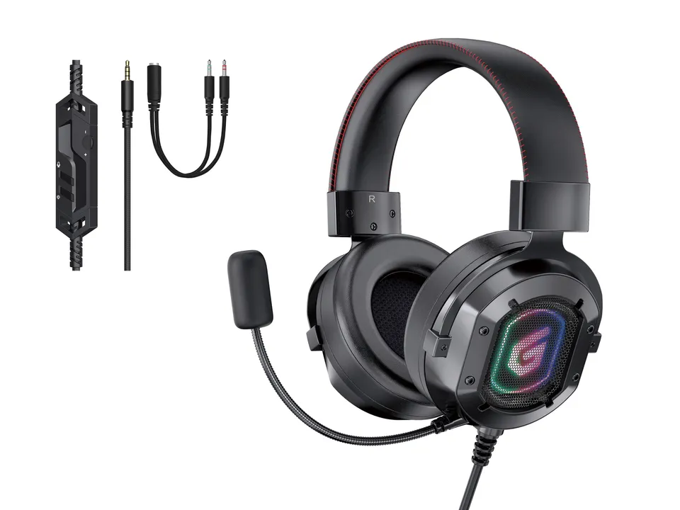 Conceptronic ATHAN03B Auriculares Alámbrico Juego Negro