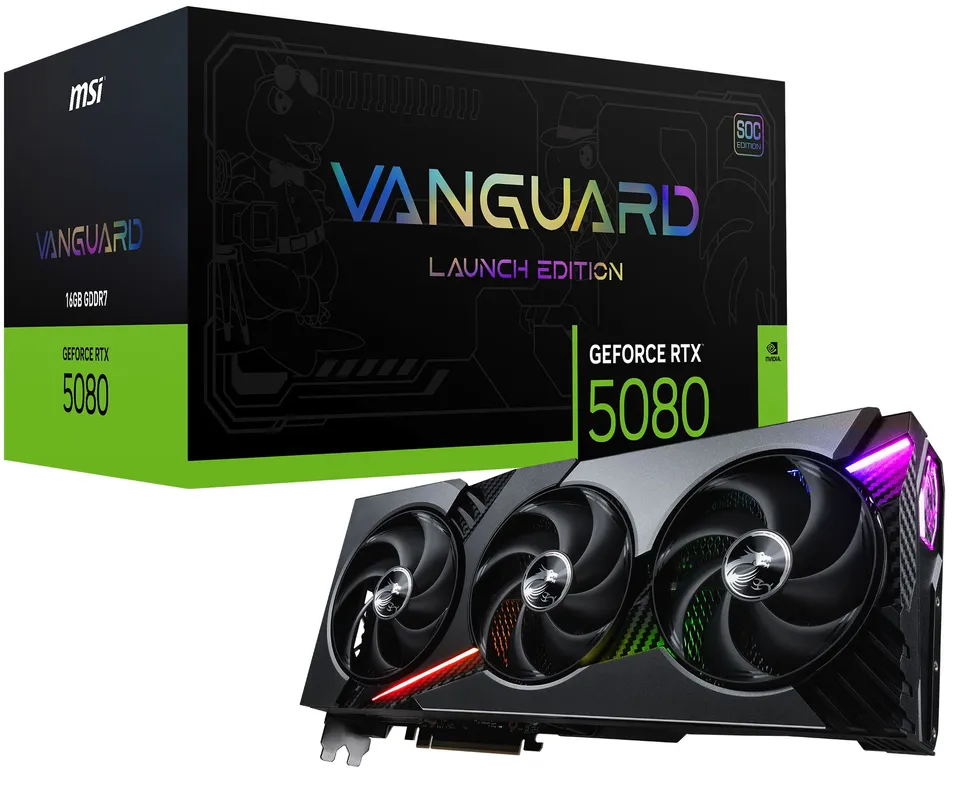 MSI GeForce RTX 5080 16GB Vanguard SOC Launch Edition