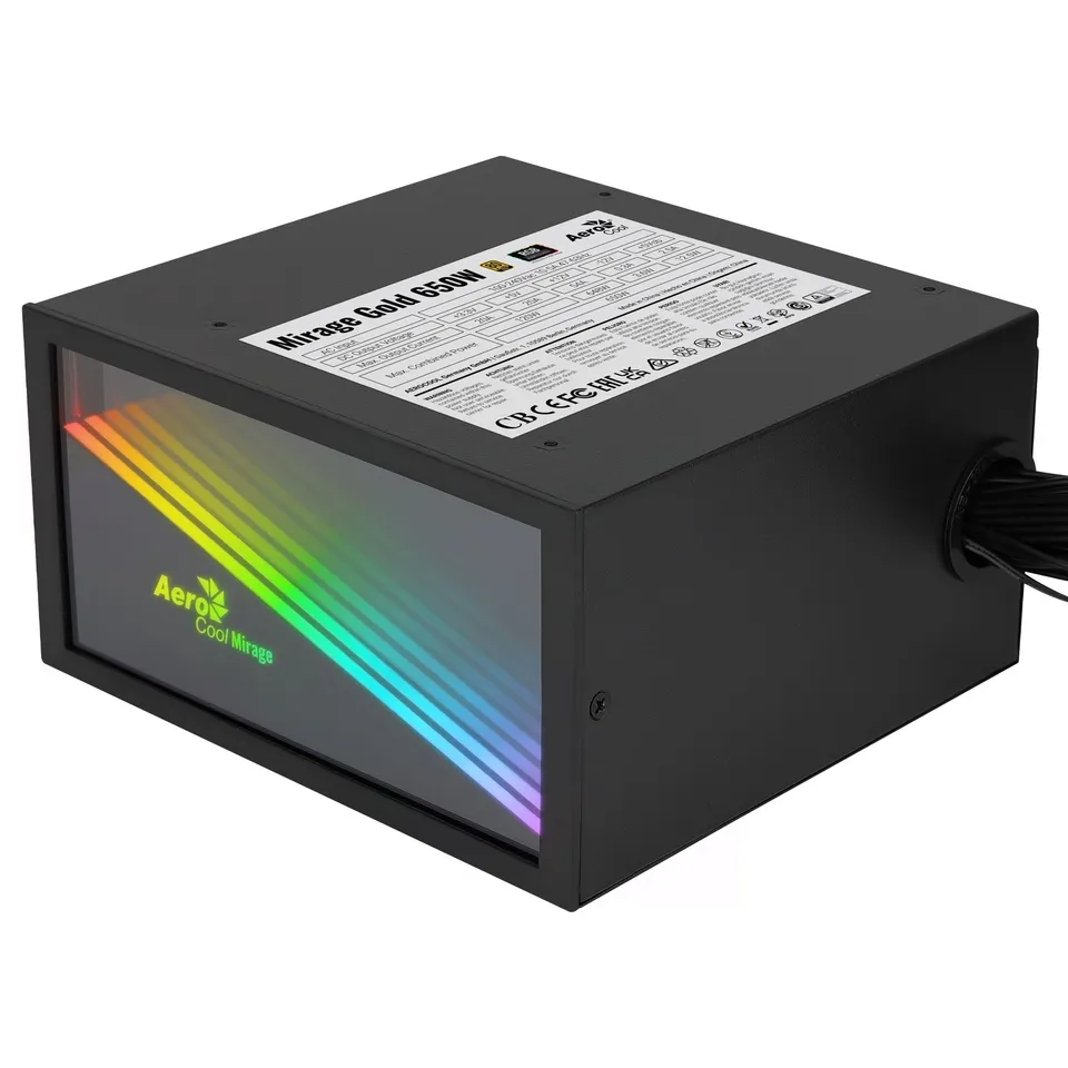 Aerocool MIRAGEGOLD650 650W RGB Infinity Mirror 80Plus Gold