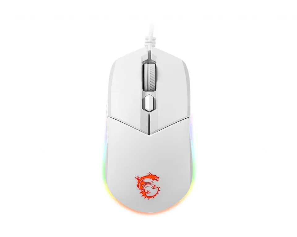 MSI Clutch GM11 White ambidextro óptico 5000 DPI USB tipo A