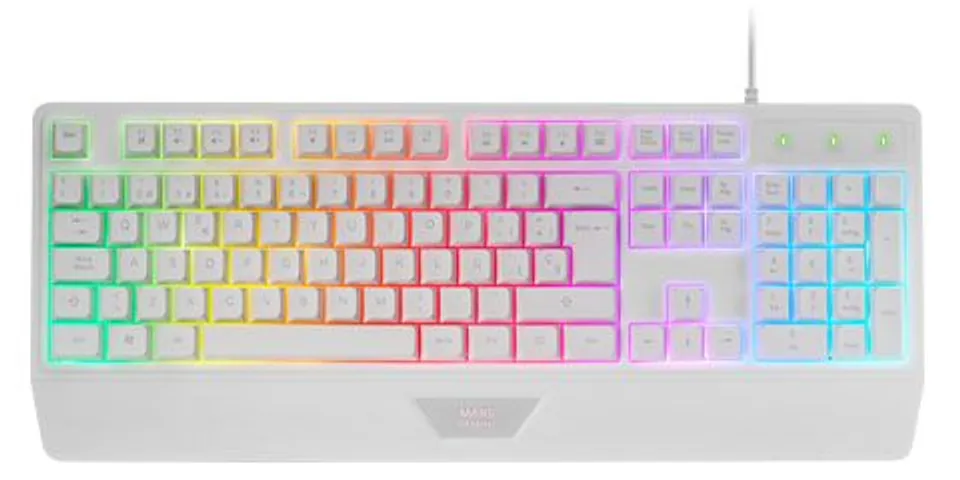 Mars Gaming MK124 H-Mech FRGB Blanco Ergonómico Reposamuñecas