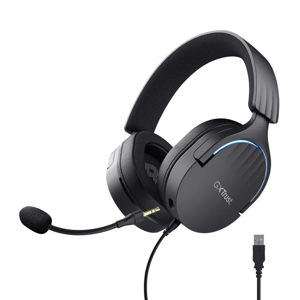 Trust GXT 490 FAYZO Auriculares Juego Alámbricos USB-A Negro