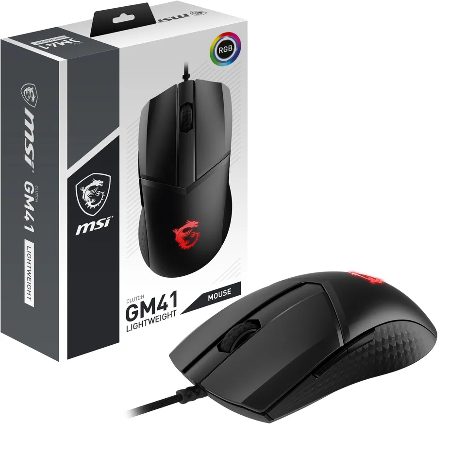 MSI Clutch GM41 Lightweight Ratón Óptico 16000 DPI USB-A