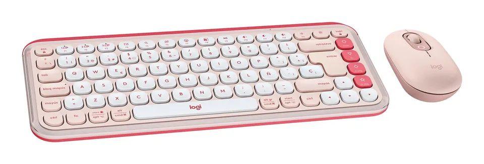 Logitech POP ICON COMBO Teclado y Ratón Bluetooth Rosado