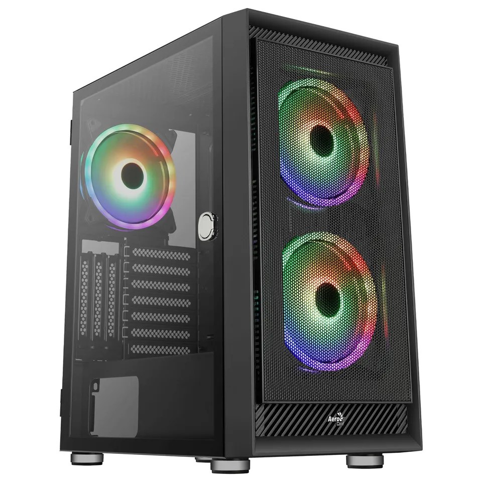 Aerocool GRAPHITEV3 Carcasa PC 3 ventiladores ARGB 14cm