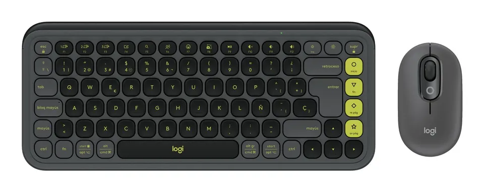 Logitech 920-013118 Combo Bluetooth QWERTY ES Grafito/Verde