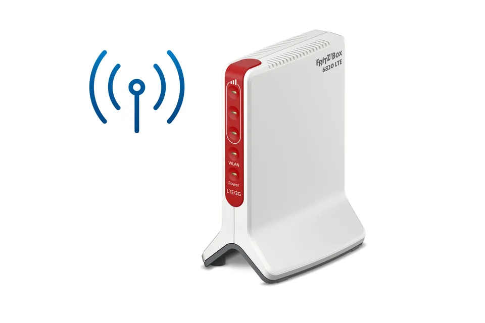 FRITZ!Box 6820 LTE v3 Router Inalámbrico Gigabit Ethernet 4G Rojo Blanco