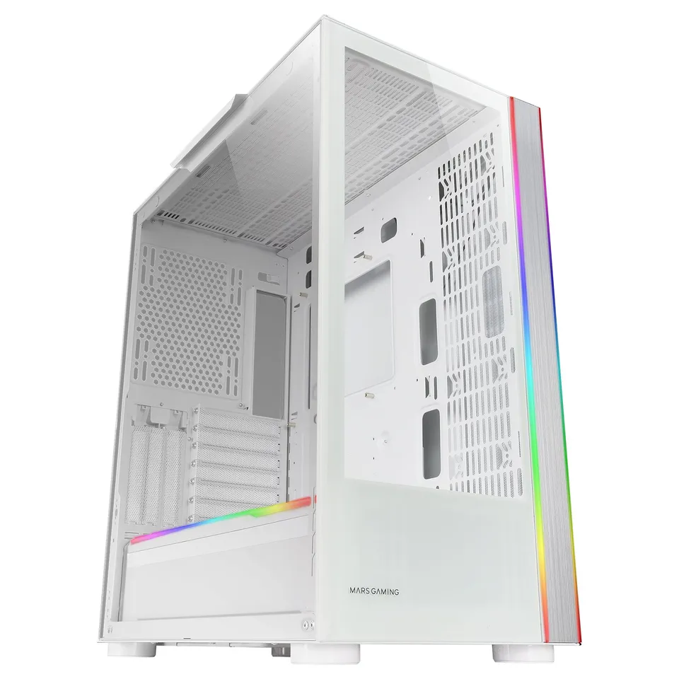 Mars Gaming MC-ULT E-ATX XXL Doble Cristal Templado Blanco