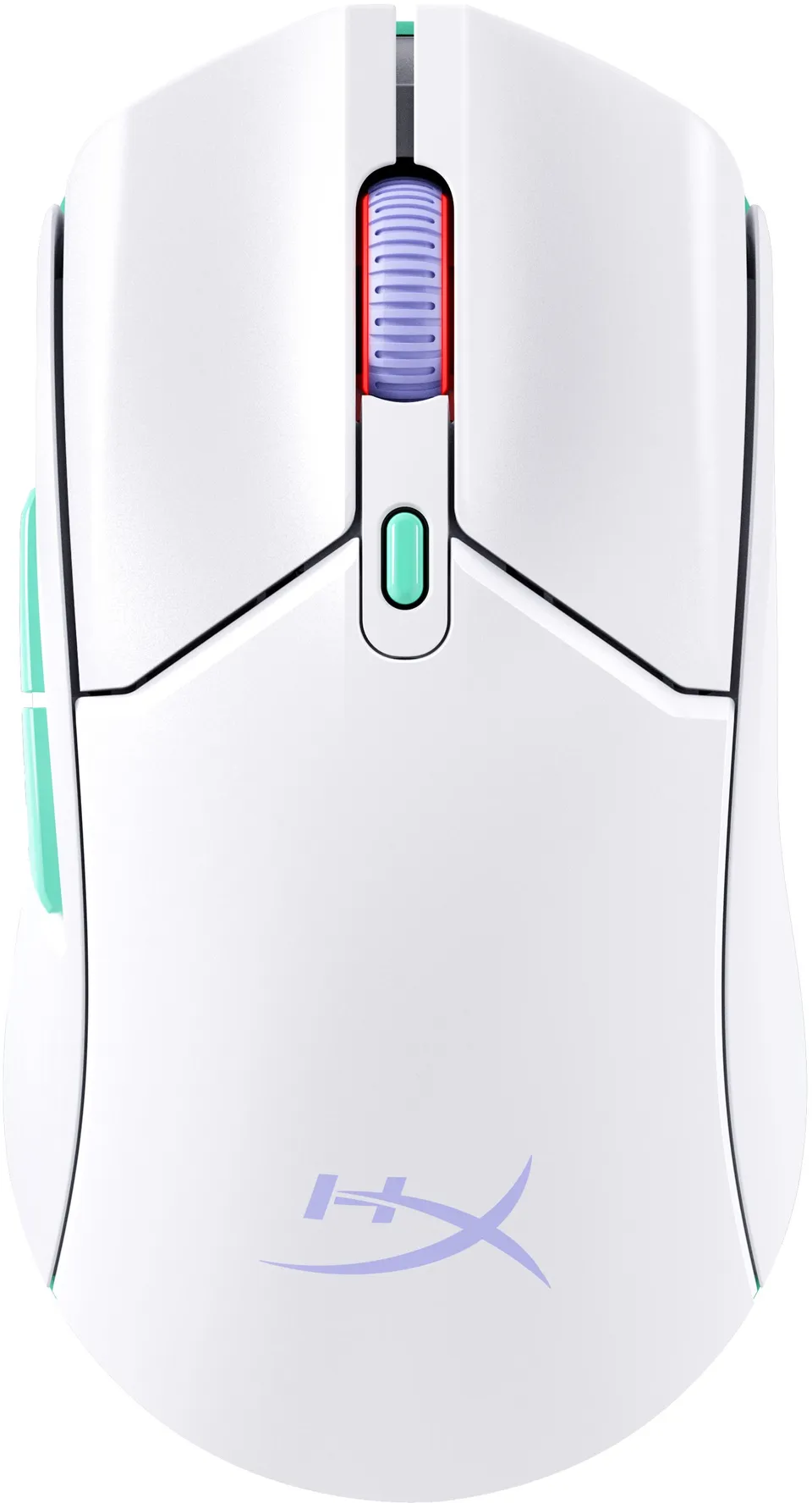 HyperX Pulsefire Haste 2 Core Inalámbrico Ratón Gaming Blanco Verde Púrpura