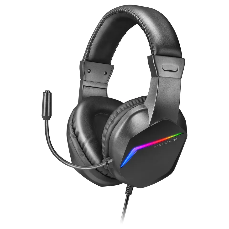 Mars Gaming MH122 Negro FRGB Cascos Gaming con Micrófono