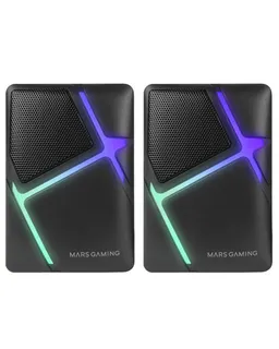 Mars Gaming MS-H Altavoces Gaming RGB Flow 10W 3D Surround Conexión Jack 3.5mm Negro