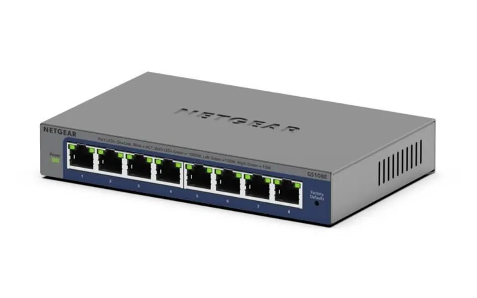 NETGEAR GS108Ev4 Switch Ethernet no administrado Gigabit Gris