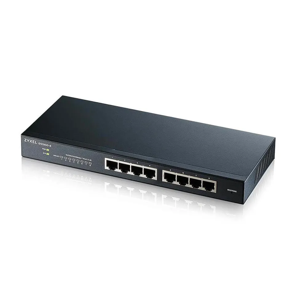 Zyxel GS1900-8 Switch Gigabit Ethernet Negro