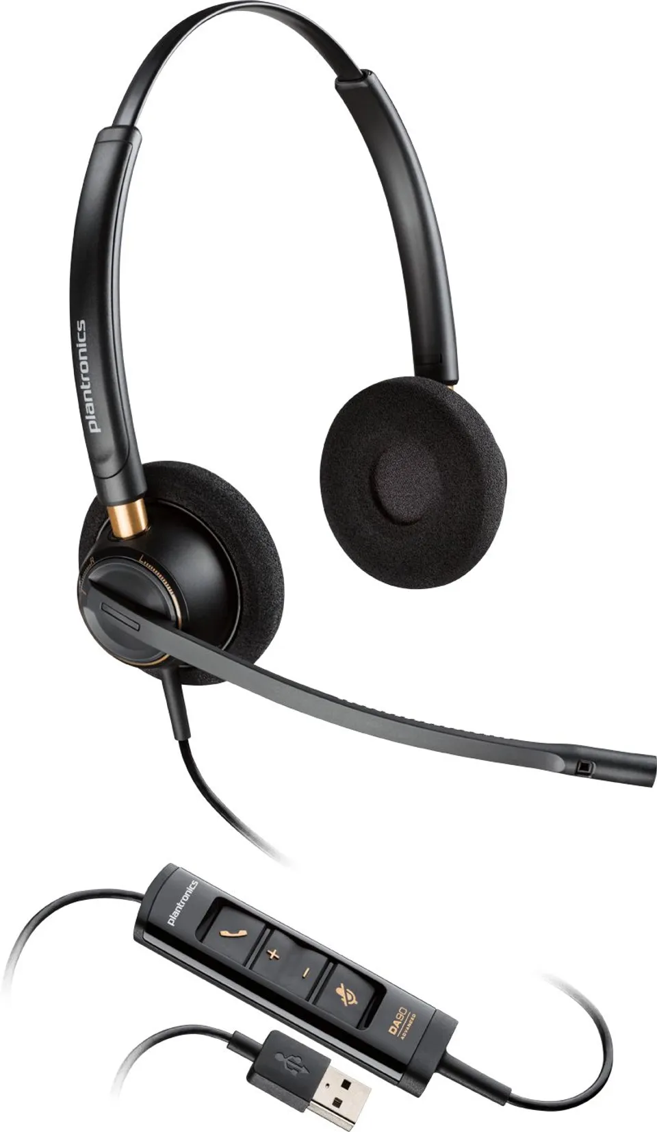 POLY EncorePro HW525 Diadema Alámbrico Centro llamadas Negro