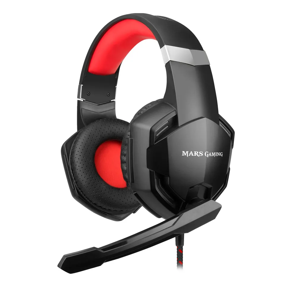 Mars Gaming MHX Auriculares Gaming Alámbricos Negro/Rojo