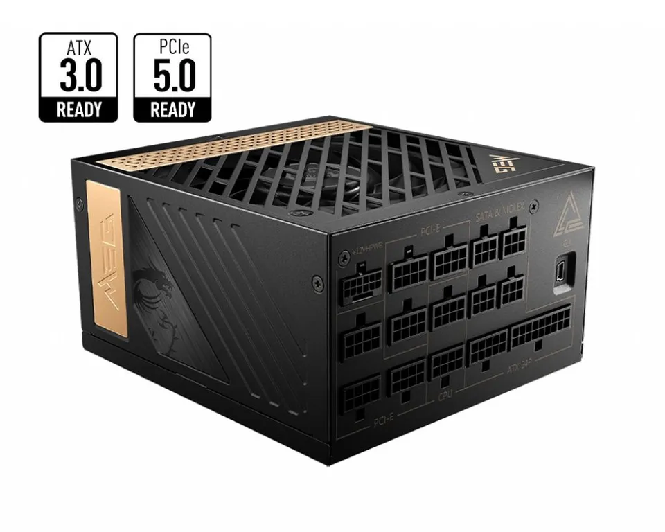MSI MEG AI1300P PCIE5 1300W ATX 24-pin Fuente Alimentación