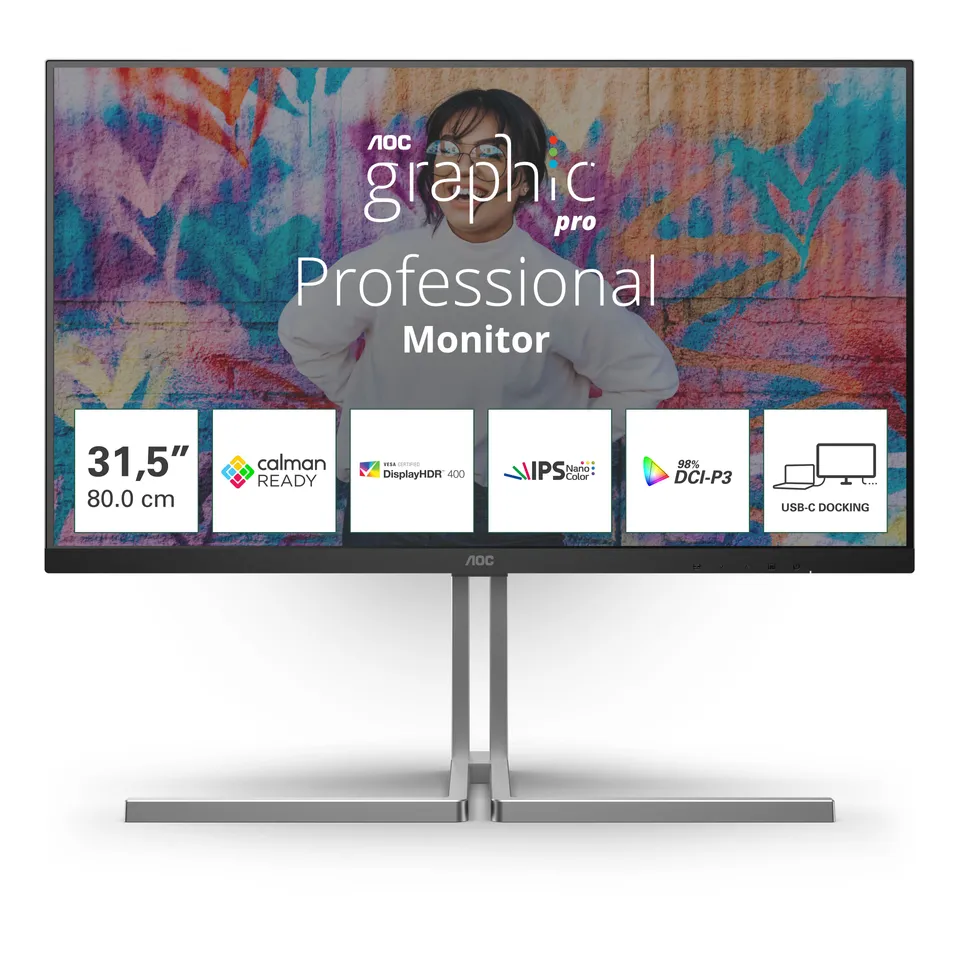 AOC U32U3CV 31.5" 3840x2160 4K UHD LCD Negro