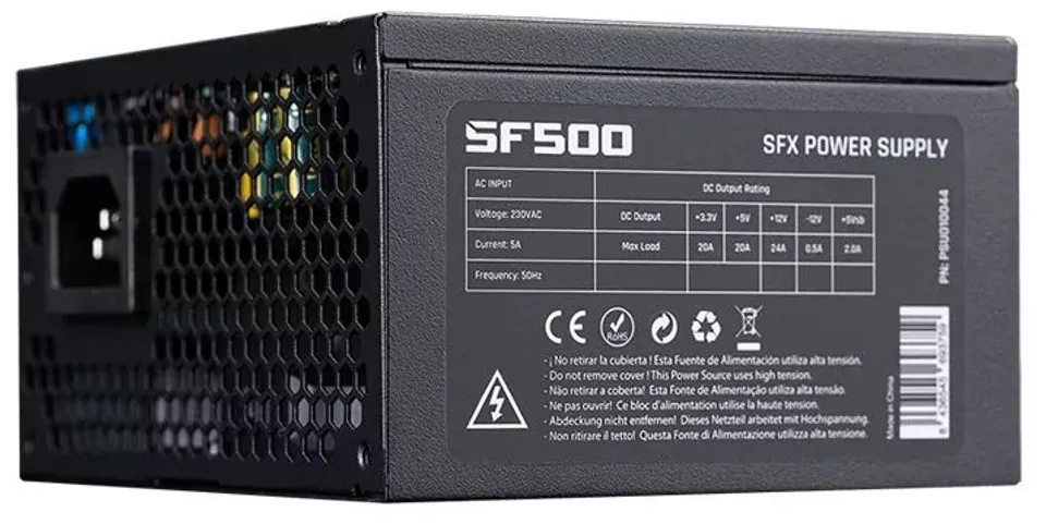 Hiditec SF500 Fuente SFX ATX 500W 20+4 Pin Negro
