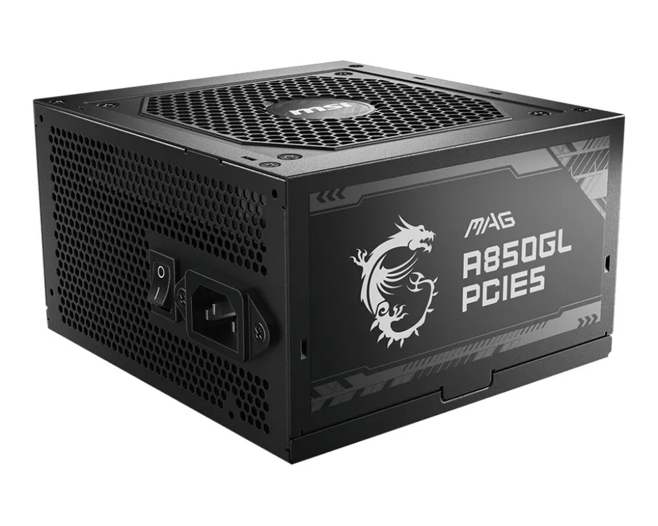 MSI MAG A850GL 850W PCIe5 20+4 Fuente Alimentación Negra