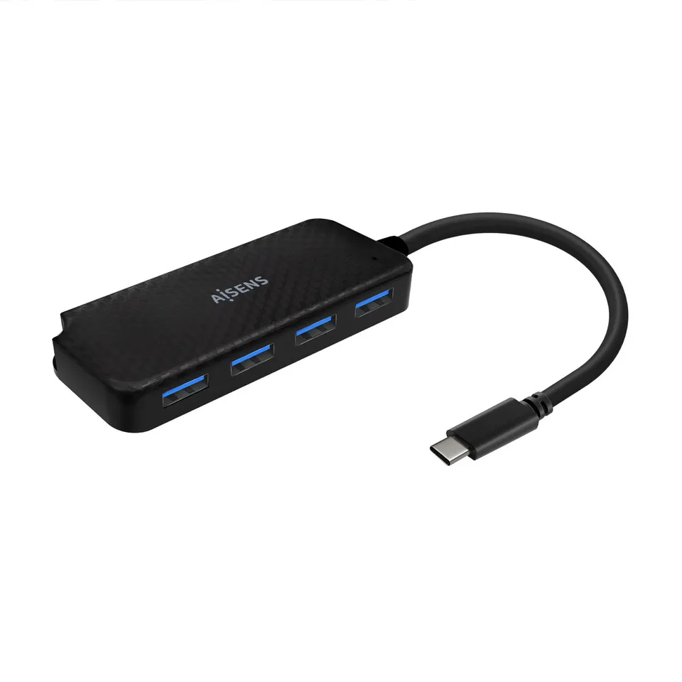 AISENS Hub USB 3.1 USB-C Modelo M-4x Tipo A H Negro 15cm