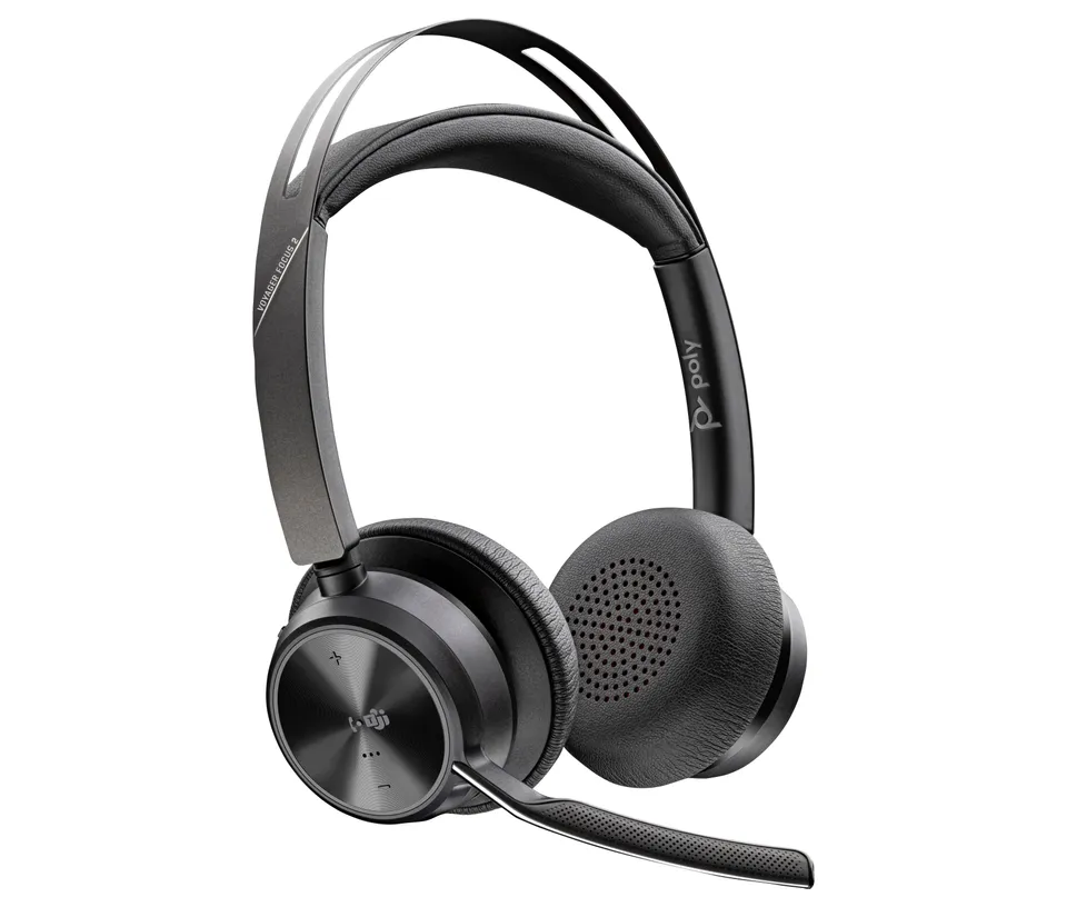 POLY Voyager Focus 2 USB-C Teams + adaptador C/A, base carga