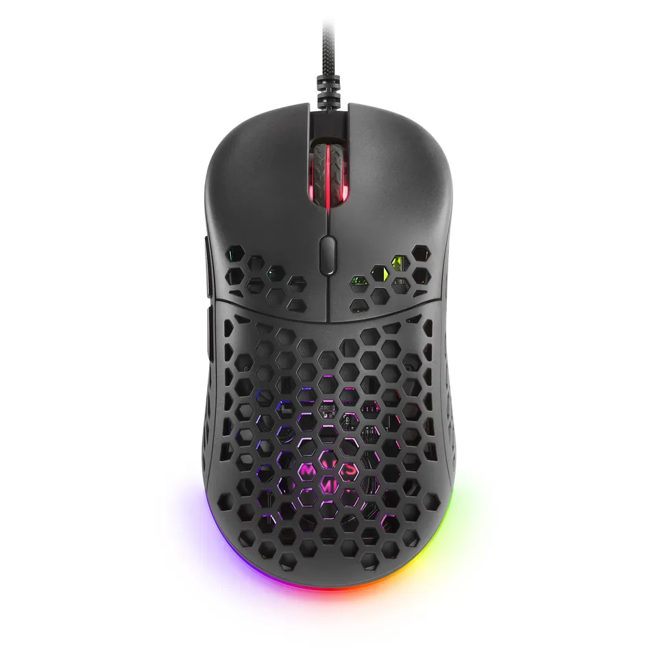 Mars Gaming MM55 Negro ultraligero 55g 12800 DPI RGB Chroma