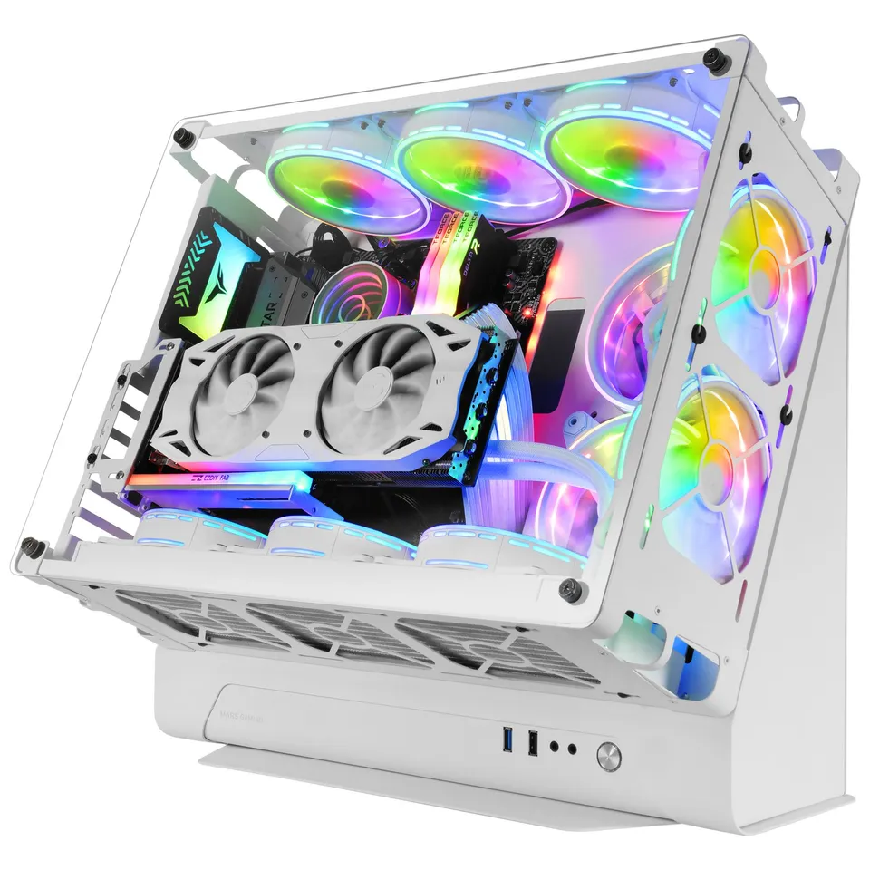 Mars Gaming MCB Caja PC Gaming ATX XL Custom Premium Blanco