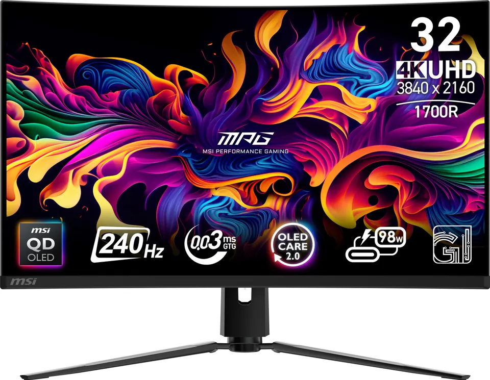 MSI MPG 321CURX QD-OLED Pantalla para PC 31.5 4K Ultra HD Negro