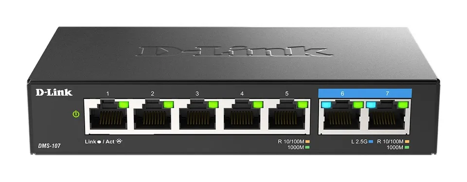 D-Link DMS-107/E Switch No Administrado Gigabit Ethernet Negro