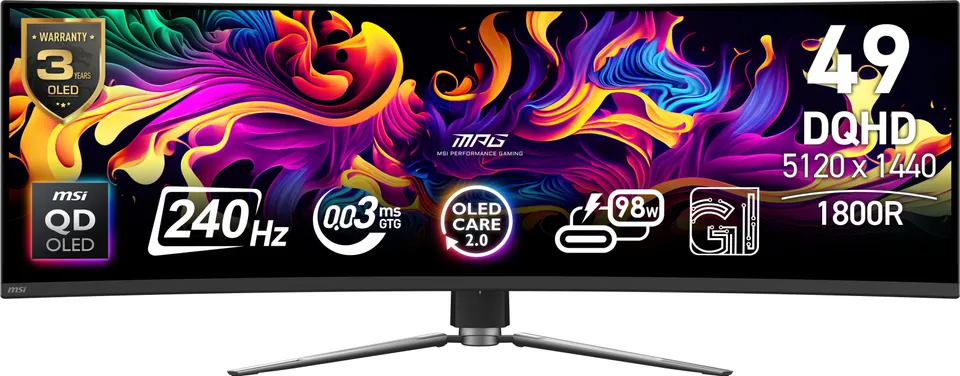 MSI MPG 491CQPX QD-OLED 49" 5120x1440 Monitor