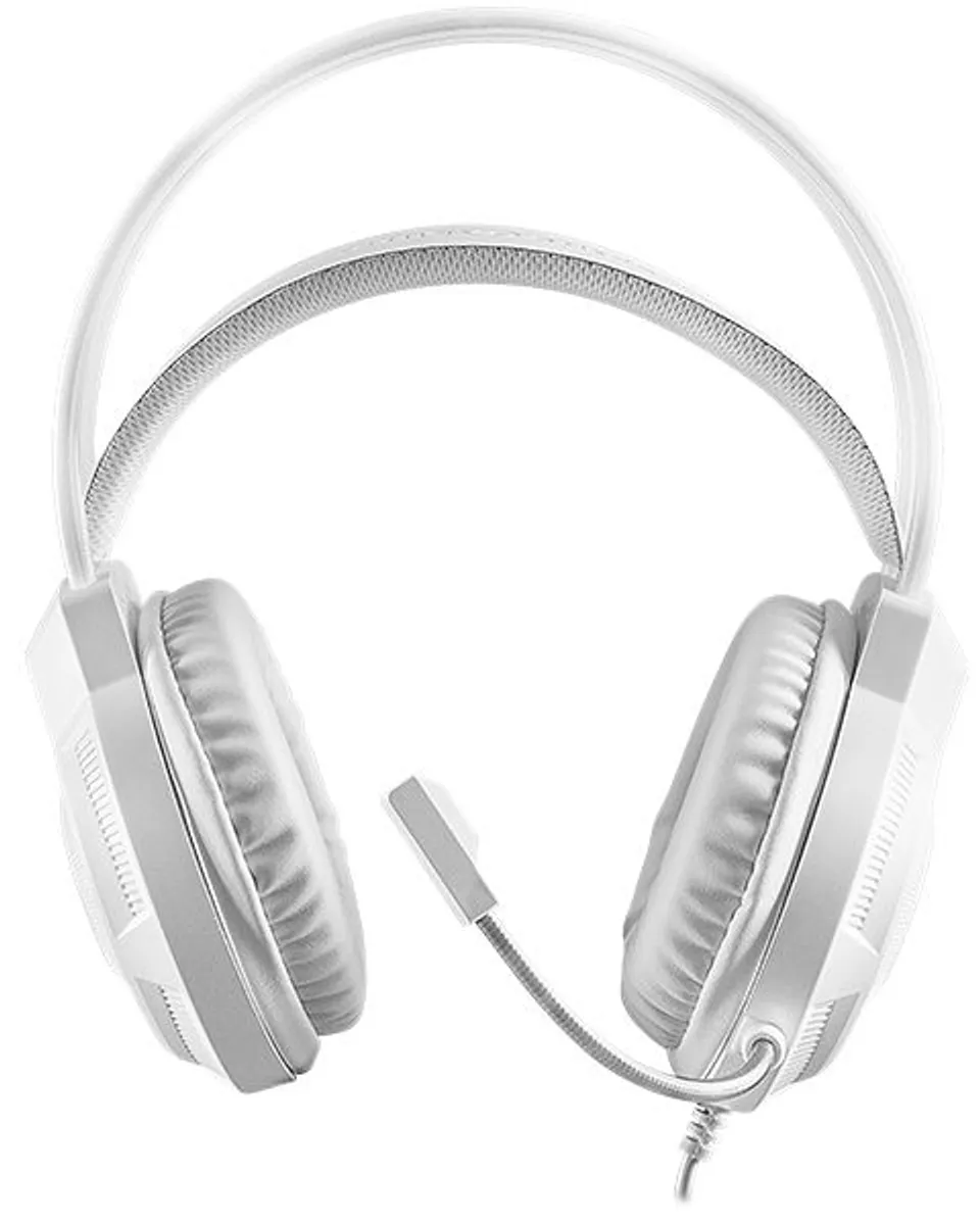 Mars Gaming MH124 Auriculares Gaming FRGB Rainbow Micrófono Flexible Control de Volumen Blanco