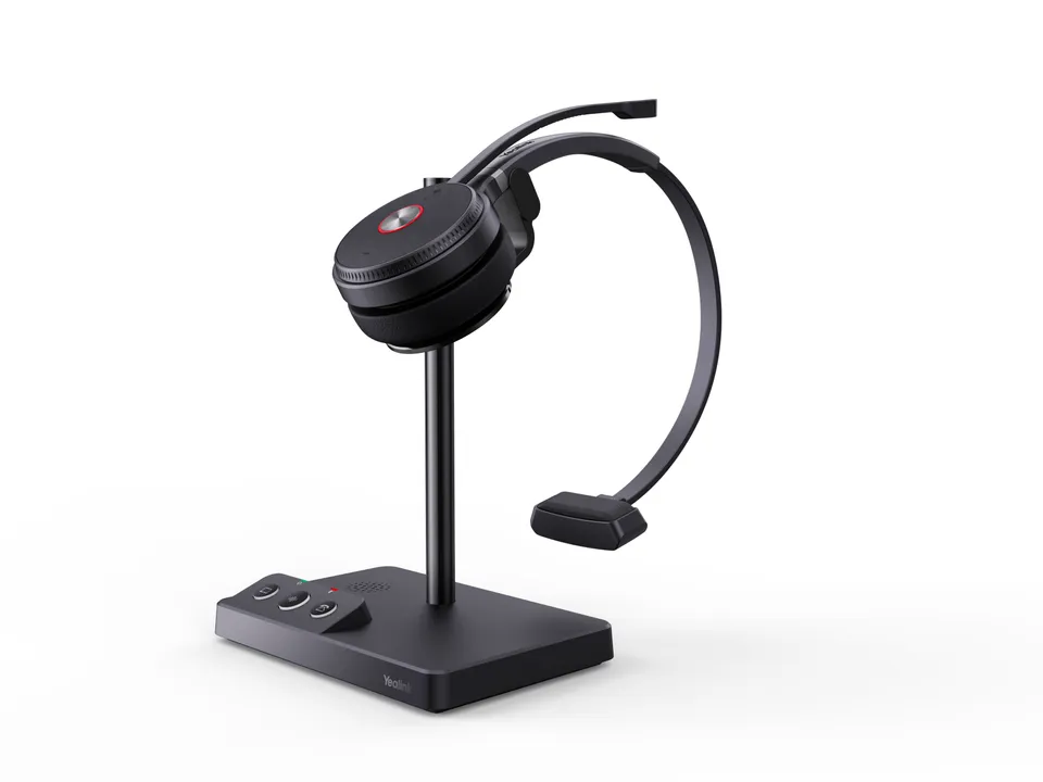 Yealink WH62 Mono UC Auriculares Inalámbricos Diadema Oficina MicroUSB Base Carga Negra