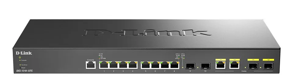 D-Link DXS-1210-12TC Switch Gestionado L2/L3 10G Ethernet 1U Negro Plata