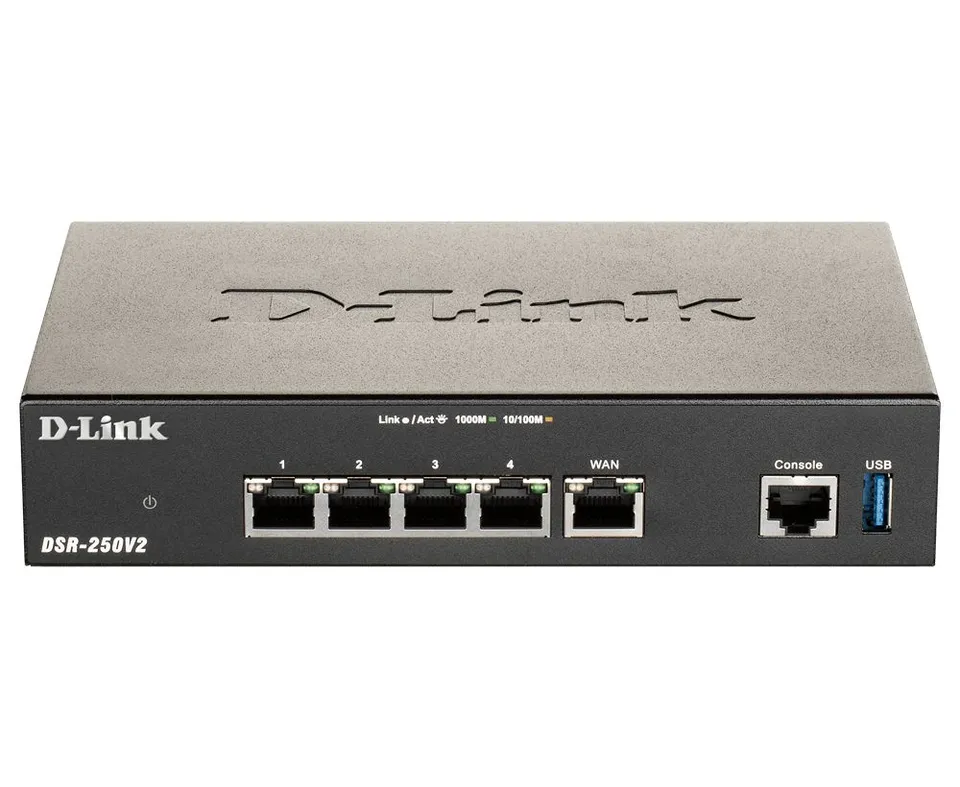 D-Link DSR-250V2 Router Inalámbrico Gigabit Ethernet Negro