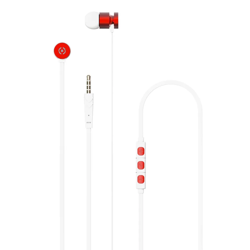 Celly UP1000 Auriculares In-Ear Alámbricos Rojo