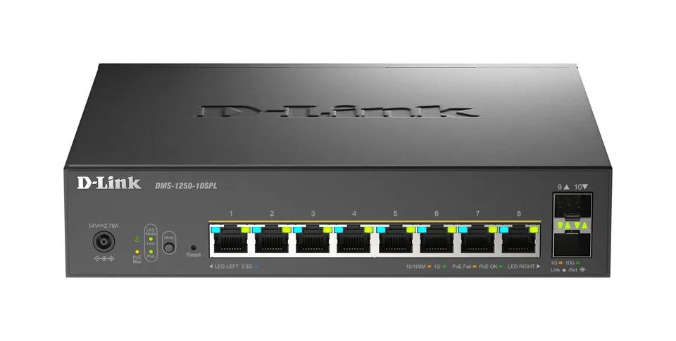 D-Link 10-Port Multi-Gigabit Smart Managed PoE Switch