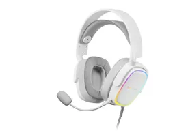 Mars Gaming MHAX Blanco Auriculares Gaming RGB Micrófono Extraíble HiFi