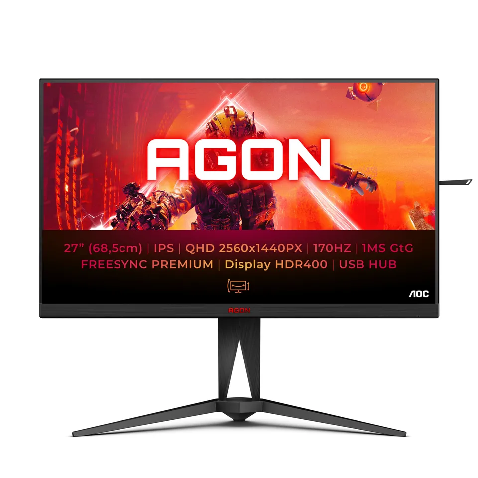 AOC AG275QX/EU Pantalla PC 27" QHD (2560x1440) Negro/Rojo