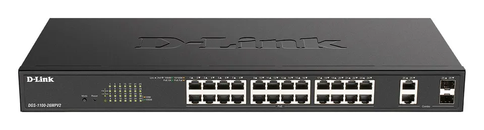 D-Link DGS-1100-26MPV2 L2 Switch PoE Negro