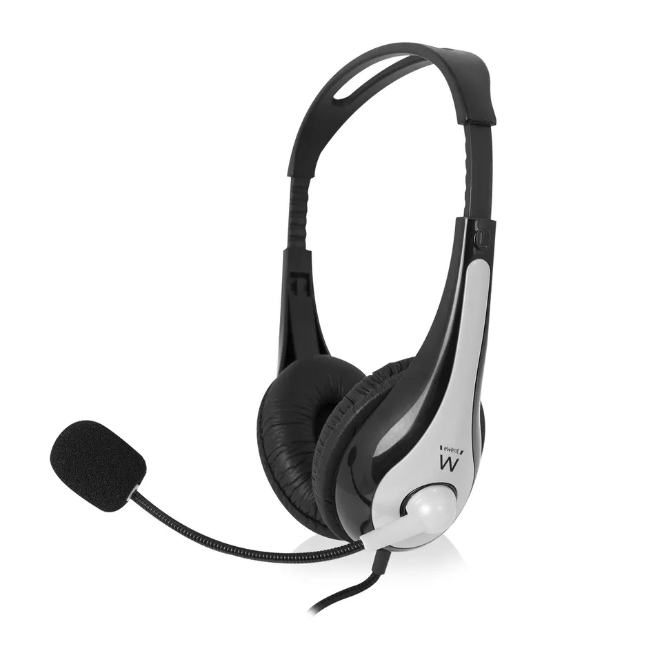 Ewent EW3565 Auriculares Alámbricos USB-A Negro/Blanco
