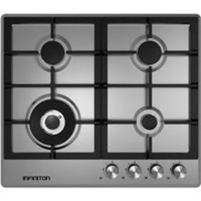 Infiniton GASDL4 Placa de Gas 4 Zonas 60cm Acero Inoxidable