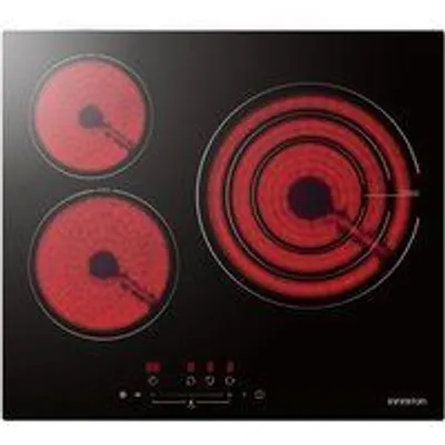 Infiniton VIT3SN303 Vitrocerámica 3 Zonas 9 Niveles de Potencia 60 cm Negra