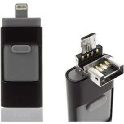 Ital i-Flash OTG 16GB USB/Micro USB/Lightning Negro