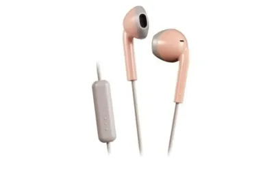 JVC HA-F19M-PT Auriculares Alámbricos c/Mic – Gris/Rosa